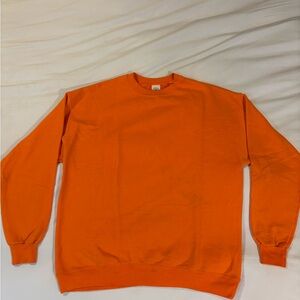 Hanes Vibrant Orange Crewneck Sweater